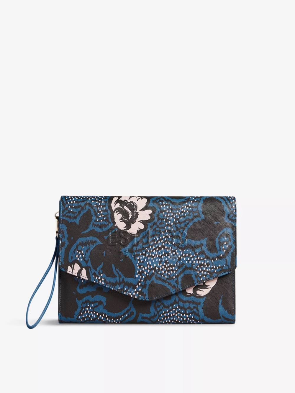 Ted Baker Blue medium sized Floral Clutch